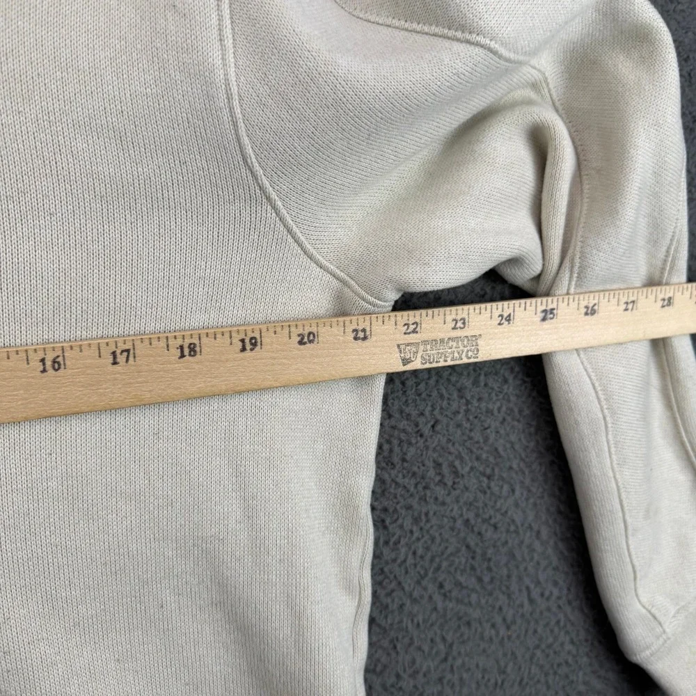 Banana Republic Mens Large Cream Sherpa Lined Quarter‎ Zip Pullover Sweater L